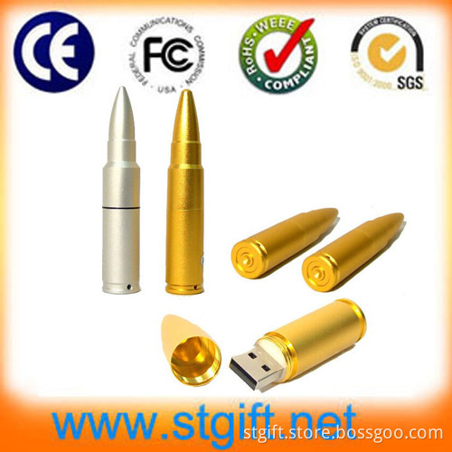 Metal Bullet Model USB 2.0 Enough Memory Stick Flash Pen Drive 4G 8g USB Drive (N-038)